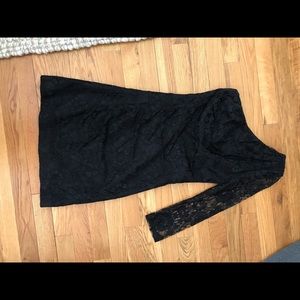 Black express one shoulder dress
